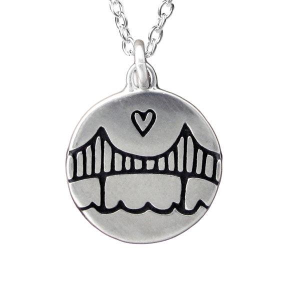 Sterling Silver Golden Gate Bridge Necklace