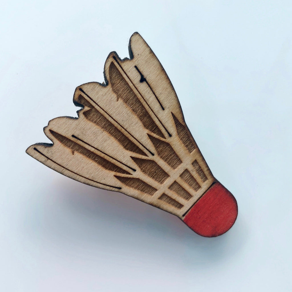 Wooden Shuttlecock Pin