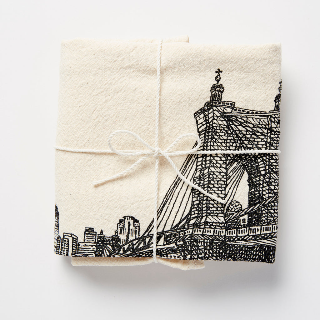Roebling Bridge Tea Towel